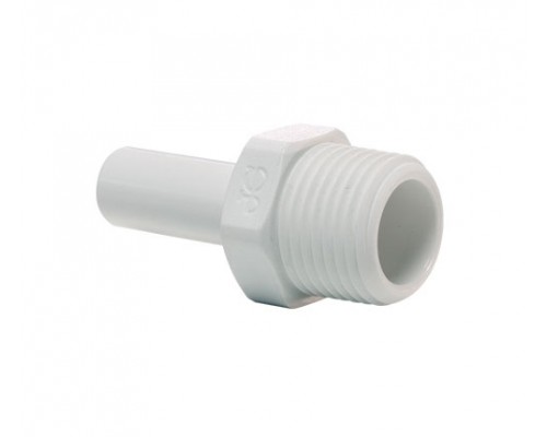 1/2" x 3/8 NPTF Μεικτός Μαστός Σπειρ. White PP