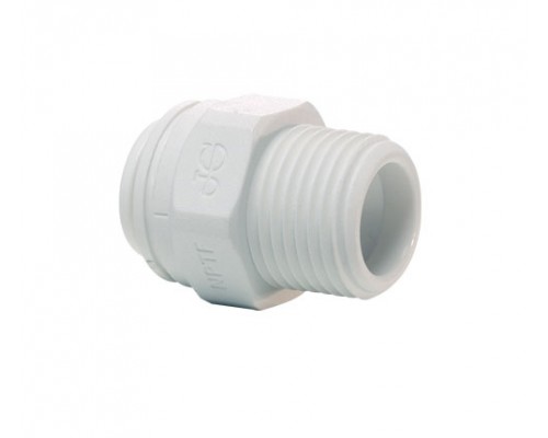 1/2" x 3/8 NPTF Adaptor αρσενικός White PP