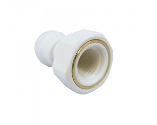 3/8" x 3/8 NPTF Adaptor Υδροληψίας White PP