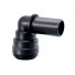 3/8" x 3/8" Μαστός Γωνιακός Black PP